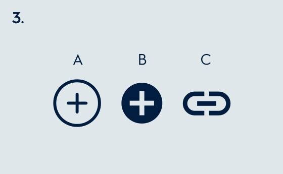 Three different "add" Icons