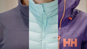 Три различни видове Helly Hansen якета.