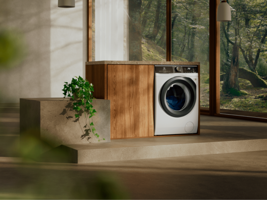 Laundry appliances in lifestyle environment
